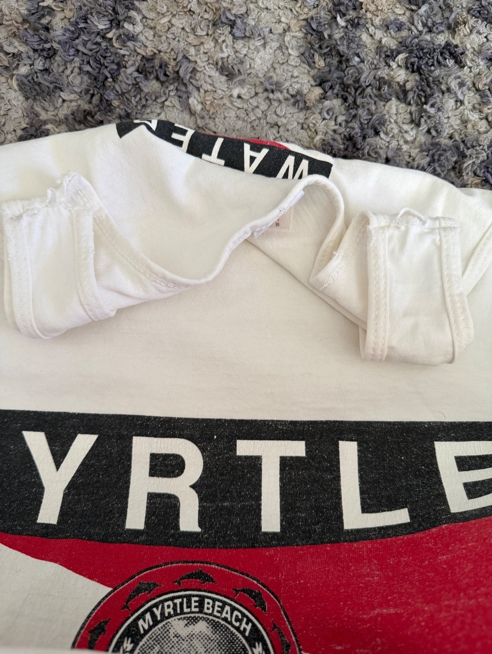 Vintage Myrtle Beach Tank Top XL White Heavy Cotton South Carolina Water Sport - Picture 6 of 7